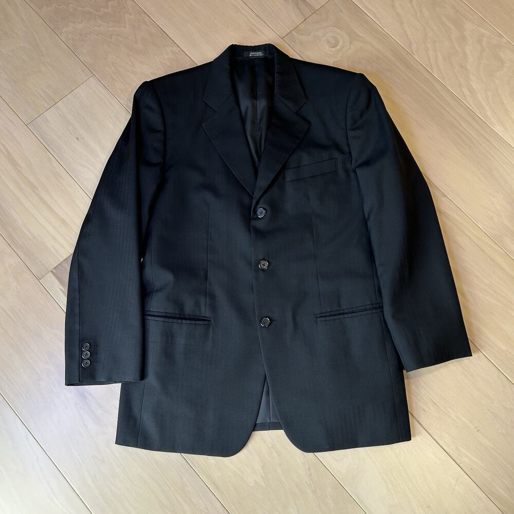 Gianni Versace Tessuti Black Blazer Sport Coat Striped Men’s 40 R
